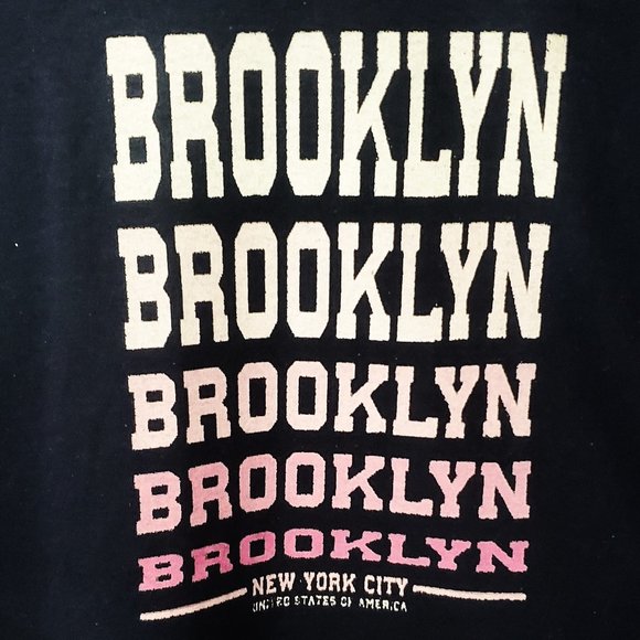 Brooklyn Short Sleeve Crew Neck Navy Blue T-Shirt - Picture 1 of 5